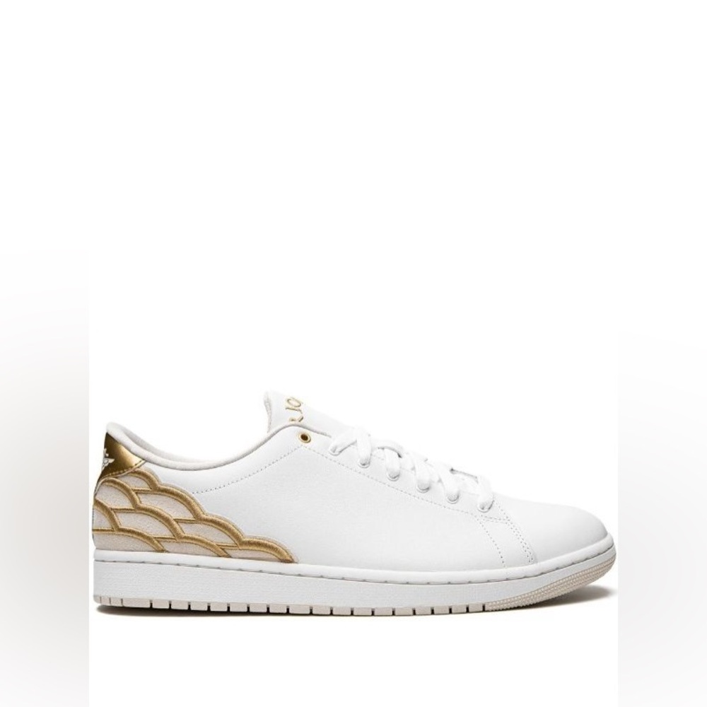 Nike Air Jordan 1 Centre Court Low Mens Shoes White Gold